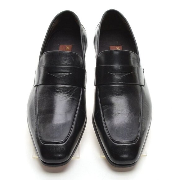 Men Mezlan 16097 Black Leather Penny Loafers 7 M New - Picture 3 of 8